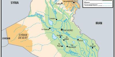 Irak yükseklik haritası 