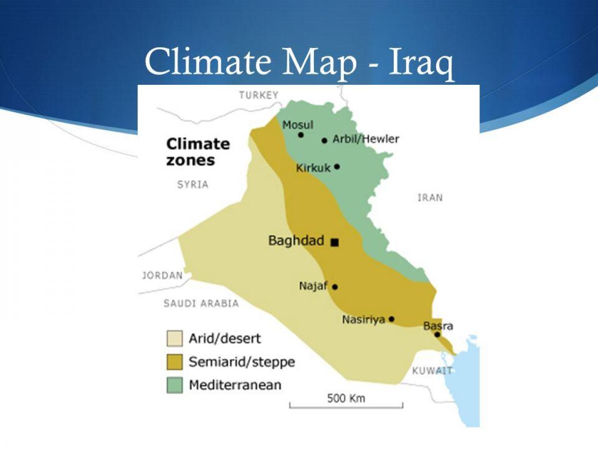 Irak haritası iklim