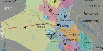 Irak haritası bölgeler