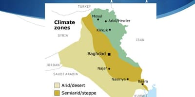 Irak haritası iklim